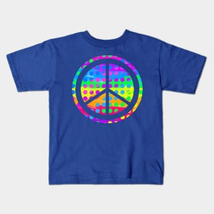 Trendy Pop Art Peace Sign Kids T-Shirt